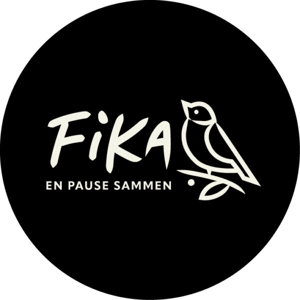 Fika klistremerke sort